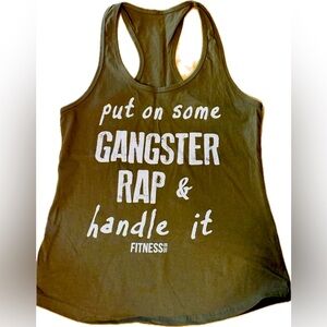 Fitness Tee Olive Green Workout Top